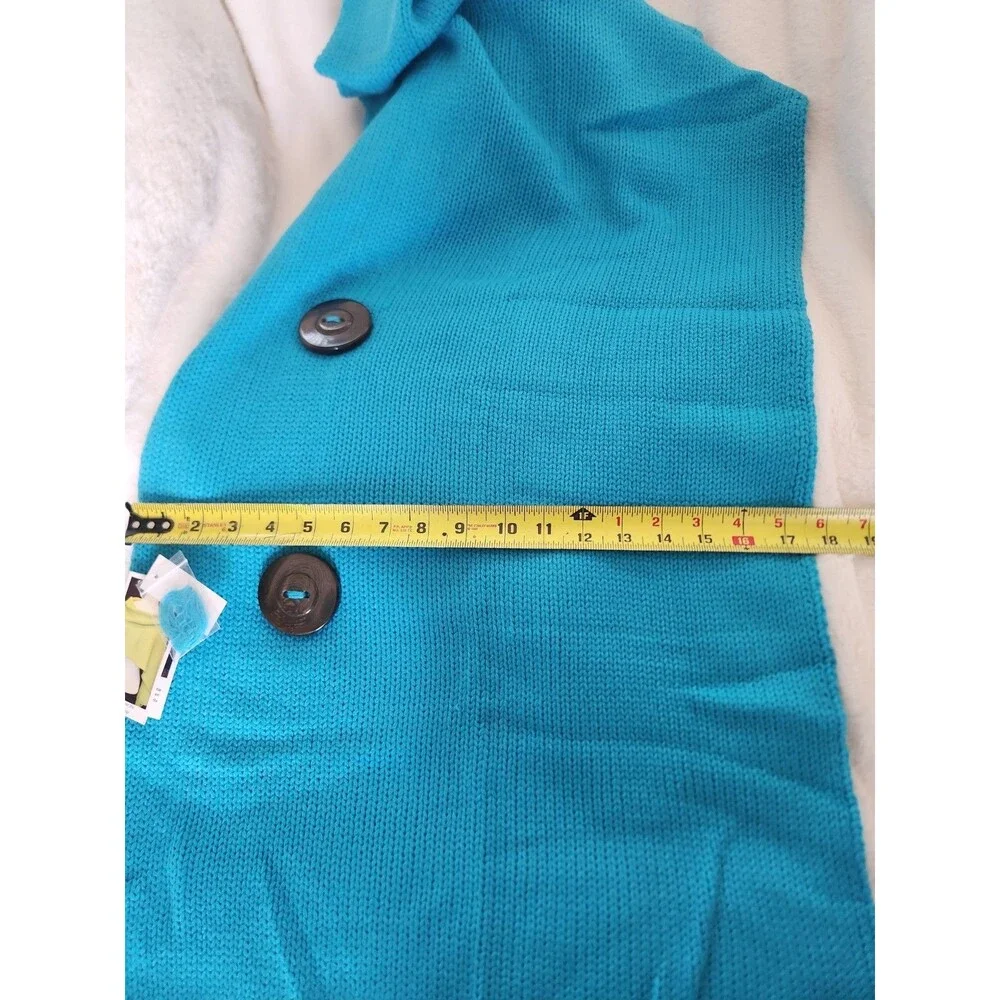 Simply Noelle Sassy Riverton Wrap- Multi Style Knit Poncho - Light Turquoise-NEW